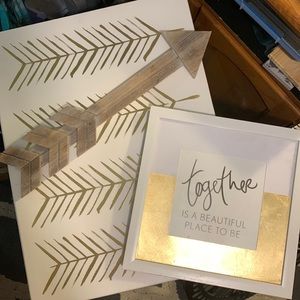 3 pieces of wall art